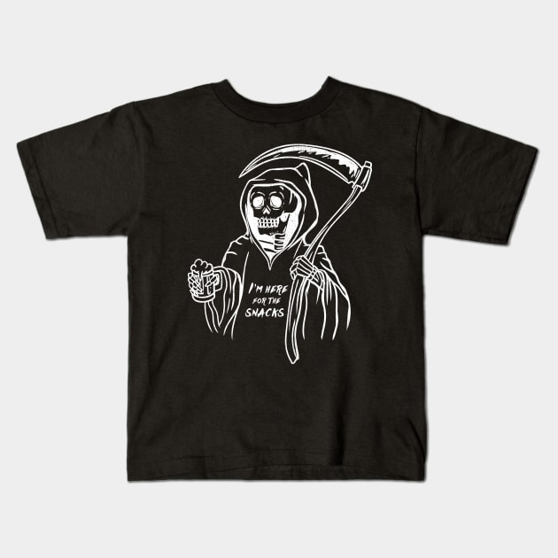 I'm here for the Snacks - Witchy Reaper T-Shirt Kids T-Shirt by biNutz